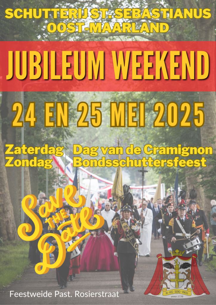 Jubileumweekend 24 en 25 Mei 2025